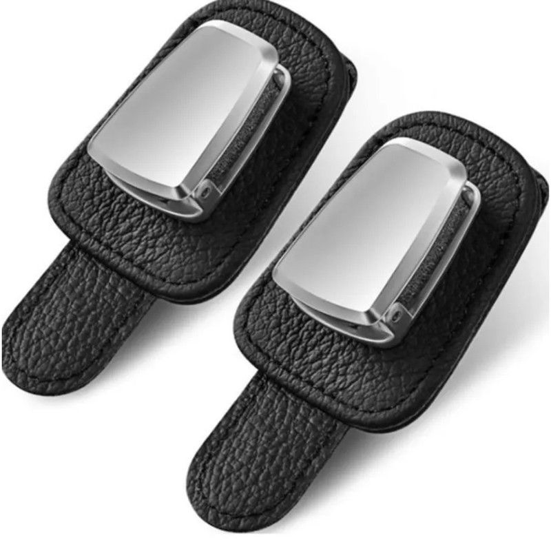 s-zoom.filetakealot-98572514-1.jpg 2 Pcs Sunglasses Holder, Car Universal Visor Sunglasses Holder Clip - Black - Image 1