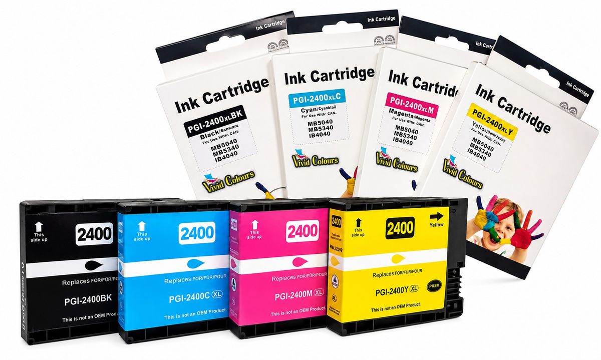 s-zoom.filetakealot-98579002-1.jpg Vivid Colours Compatible Canon PGI-2400XL/2400 Ink Cartridge Multipack -set - Image 1