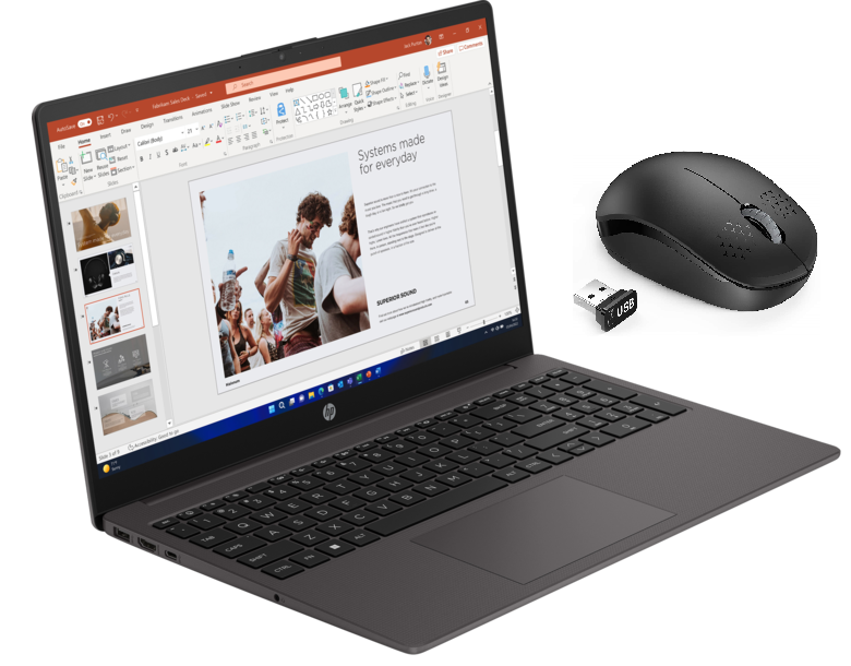 s-zoom.filetakealot-98580138-1.png HP 250 G10 15.6' Intel N100 8GB 256GB SSD Laptop-SBR Mouse - Image 1