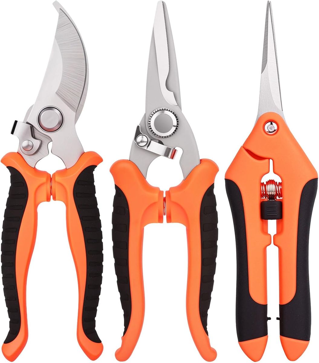 s-zoom.filetakealot-98666329-1.jpg 3 Pairs Of Stainless Steel Garden Shears - Image 1