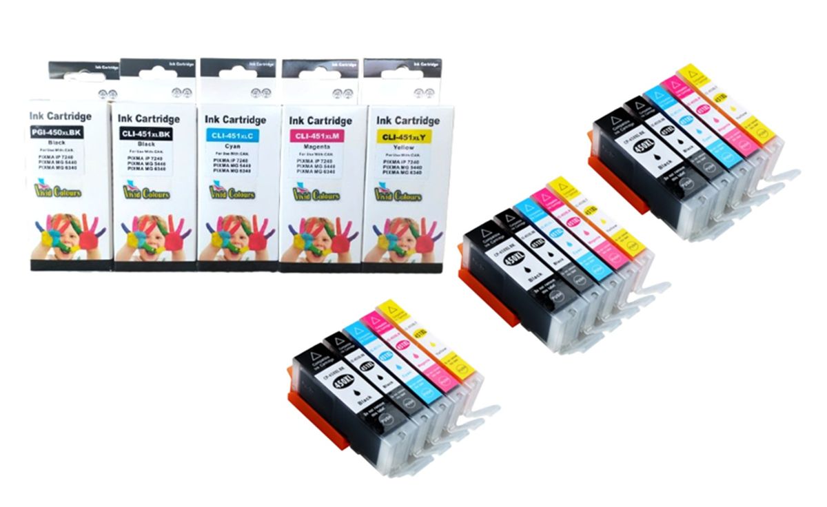 s-zoom.filetakealot-98716308-1.jpg Vivid Colours Compatible With Canon PGI-451 XL /CLI-451XL Ink Multipack -X3 SETS - Image 1