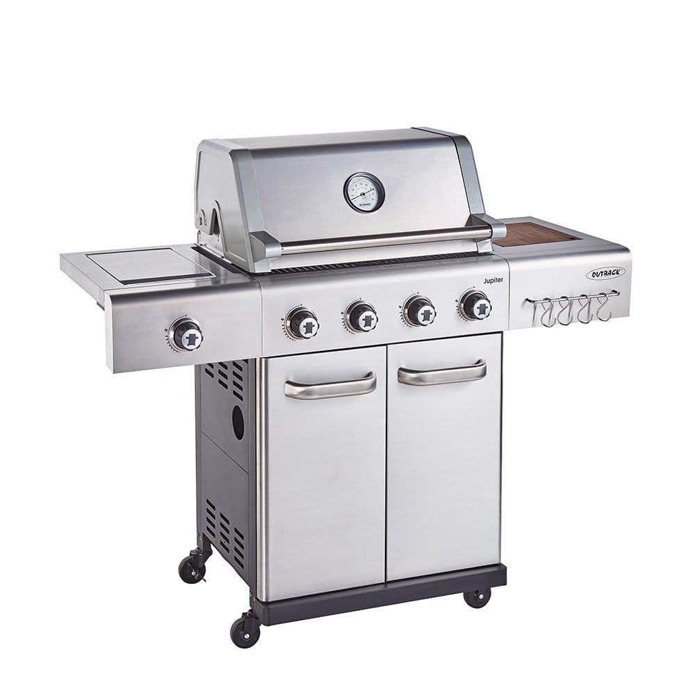s-zoom.filetakealot-98935459-1.jpg Outback Jupiter 4 Burner Hybrid braai with Chopping Board - Stainless Steel - Image 1