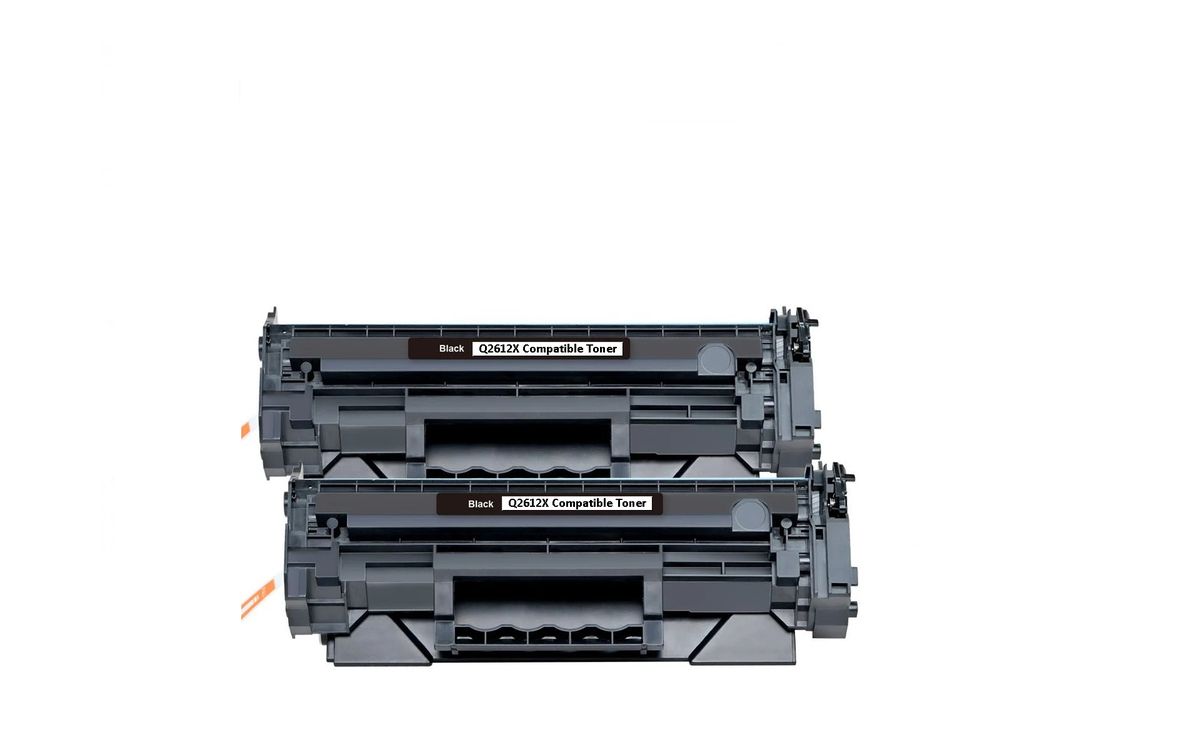 s-zoom.filetakealot-98951922-1.jpg Compatible toner is compatible with HP Q2612X Black Toner - 2 Pack - Image 1