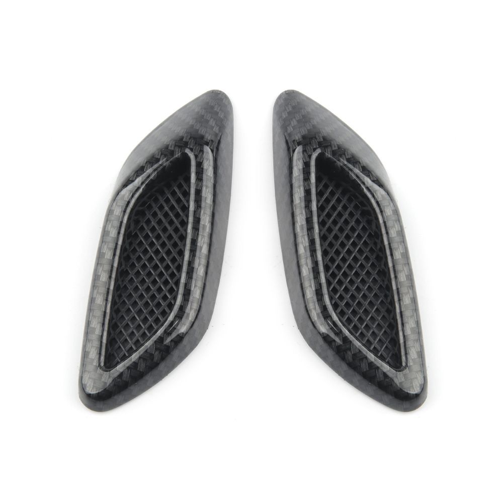 s-zoom.filetakealot-98957590-1.jpg 2Pieces Carbon Fiber Car Hood Frame Universal Decorative Cover - Image 1