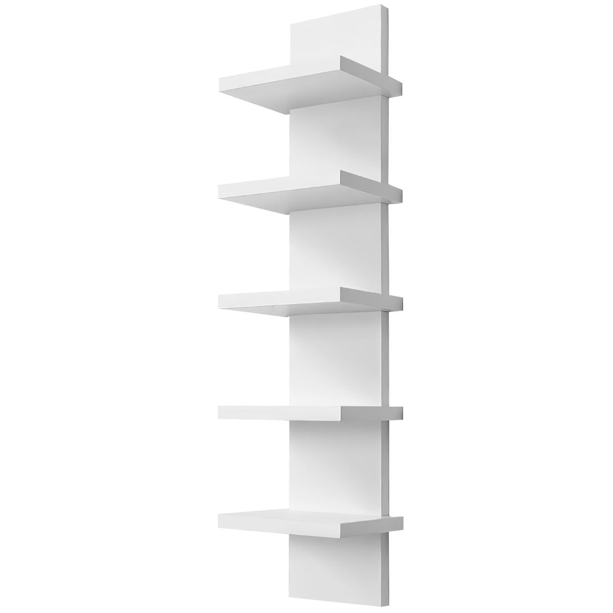 s-zoom.filetakealot-99155963-1.jpg 5 Tier Wall Shelf Unit Vertical Floating Storage Organizer Tower Home Décor - Image 1