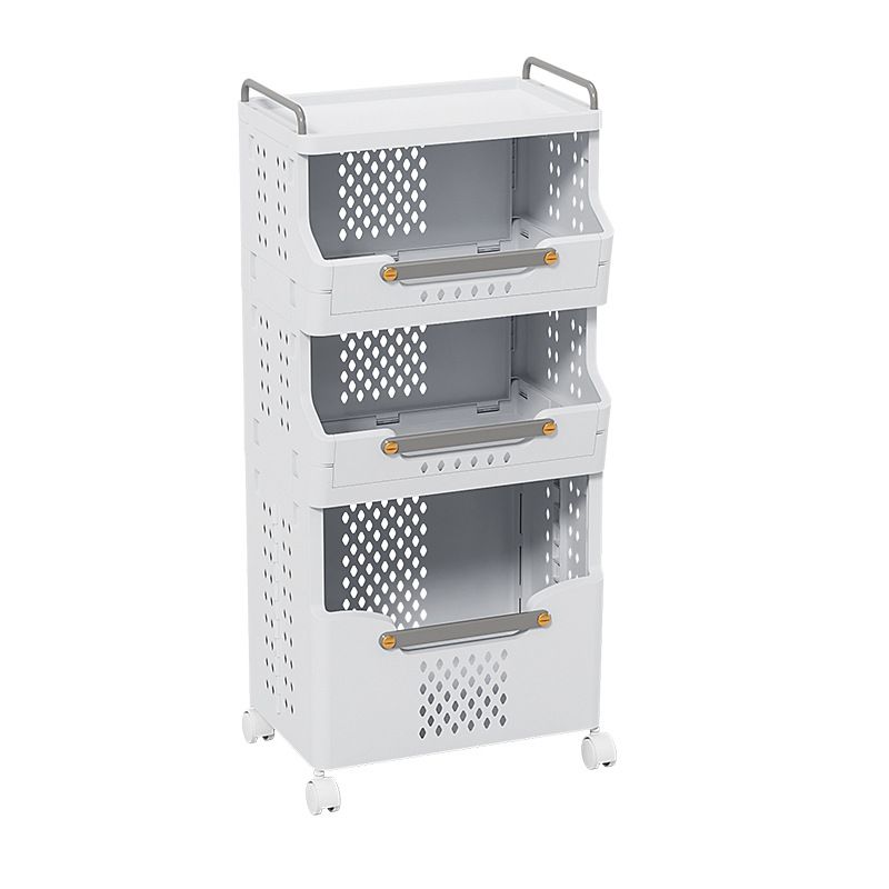 s-zoom.filetakealot-99421765-1.jpg Movable Storage Rack Rolling Storage Cart Storage Trolley Laundry Hamper - Image 1