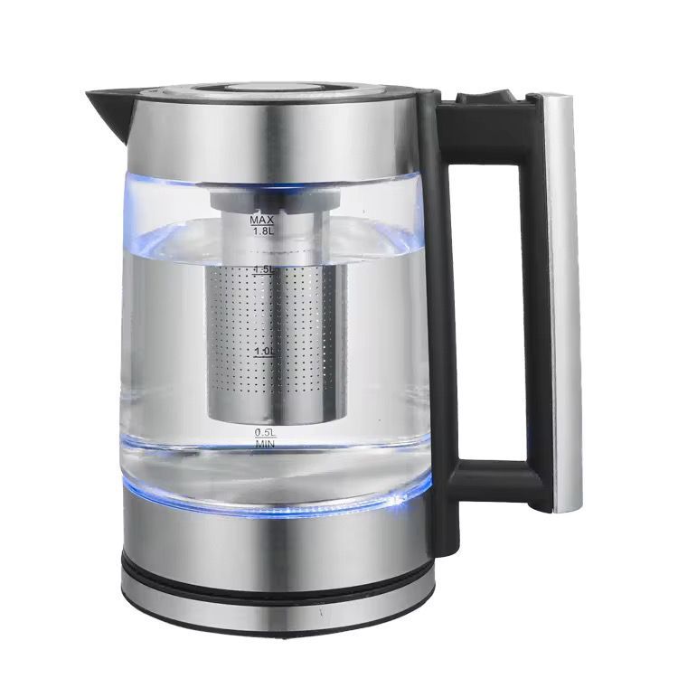 s-zoom.filetakealot-99471360-1.jpg Electric Kettle With Filter-Borosilicate Glass / Stainless Steel 1.8L -(GC) - Image 1
