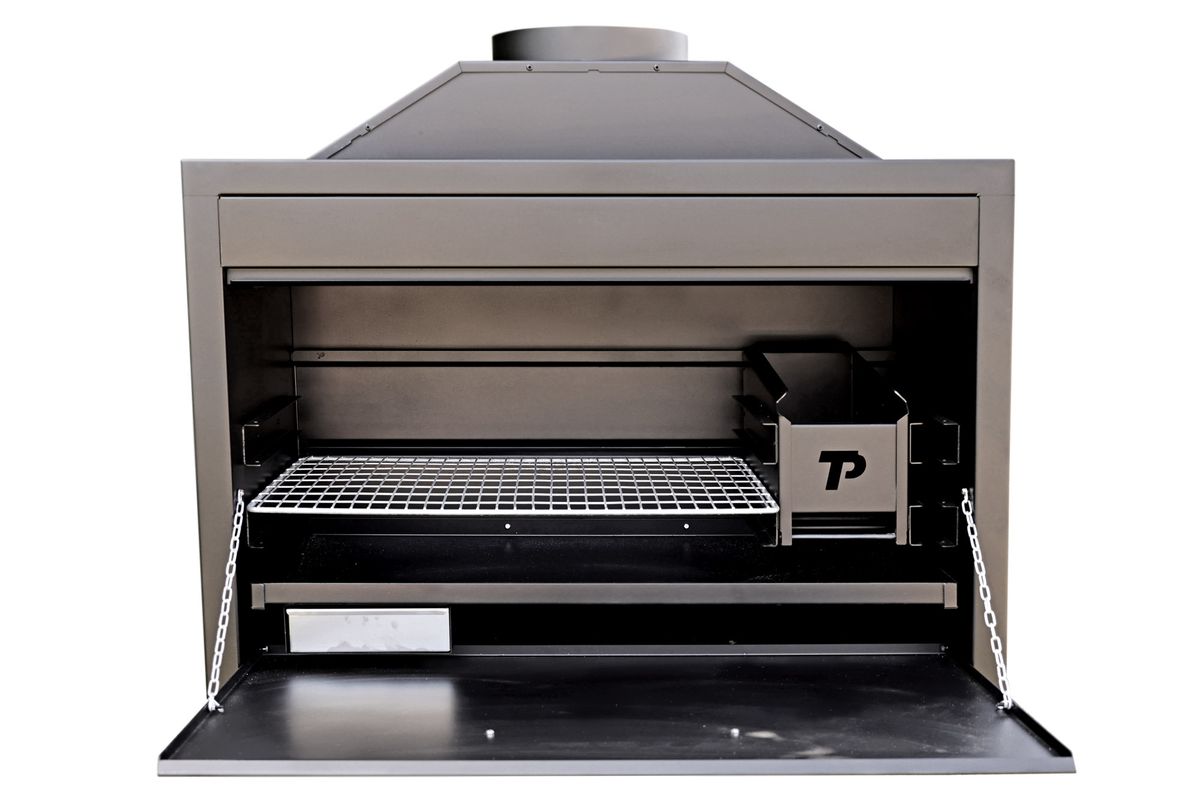 s-zoom.filetakealot-99673002-1.jpg TP Built in Braai Single Door 800mm -Mild Steel Black - Image 1