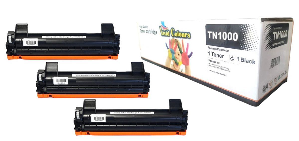 s-zoom.filetakealot-99828901-1.jpg Vivid Colours - Compatible With Brother Toner Cartridge TN1000 X3 - Image 1