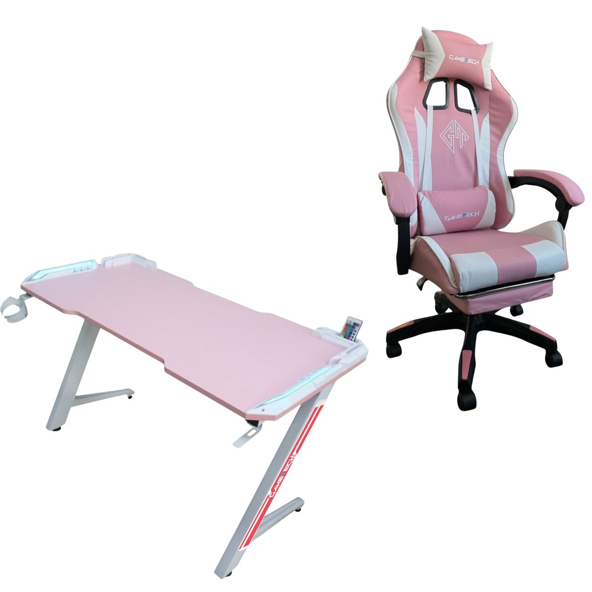 s-zoom.filetakealot-99829987-1.jpg Pink Gaming Chair & Gaming Desk Bundle - THE PINK EDITION - Image 1