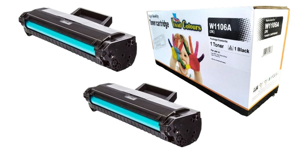 s-zoom.filetakealot-99872979-1.jpg Vivid Colours Compatible with HP W1106A /106A/1106/1106A Toner Cartridge X2 - Image 1