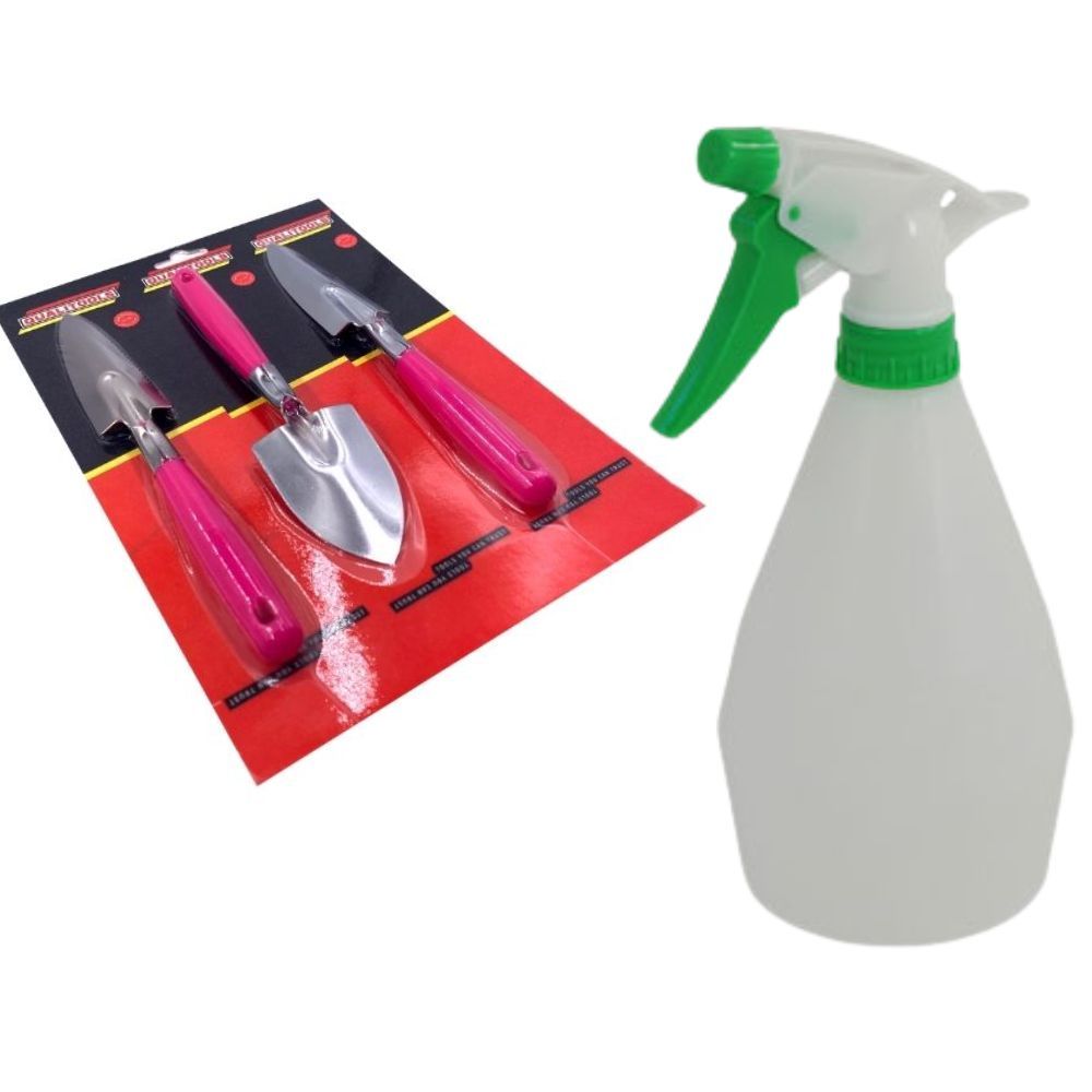 s-zoom.filetakealot-99930955-1.jpg Qualitools - 3 Pieces Mini Garden (Bonsai) Tool Set with 500ml Spray Bottle - Image 1