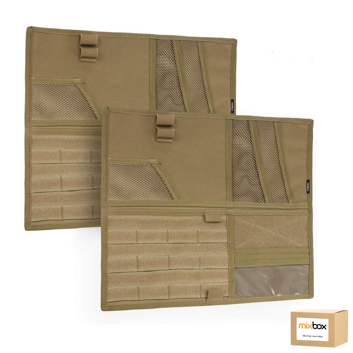 s-zoom.filetakealot-99963624-1.jpg Mix Box Tactical Vehicle Sun Visor Organizer Pouch MOLLE Holder Bag Case - Image 1