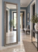Design House Paris Baroque Dress Mirror Silver 617 x 1684 mm - Image 3
