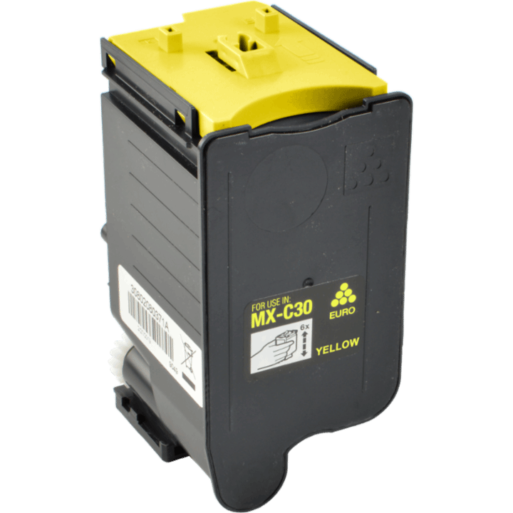 tinte-toner-kit-ampertec-toner-fuer-sharp-mx-c30gty-yellow-lt2387y-am.png Sharp MX-C30 Yellow Generic Toner (MXC30GTY) - Image 1