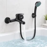 Trend Bath Mixer and Handshower – Matt Black Wall Mounted Tap Set - Image 2
