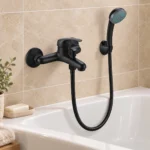 Trend Bath Mixer and Handshower – Matt Black Wall Mounted Tap Set - Image 4