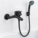 Trend Bath Mixer and Handshower – Matt Black Wall Mounted Tap Set